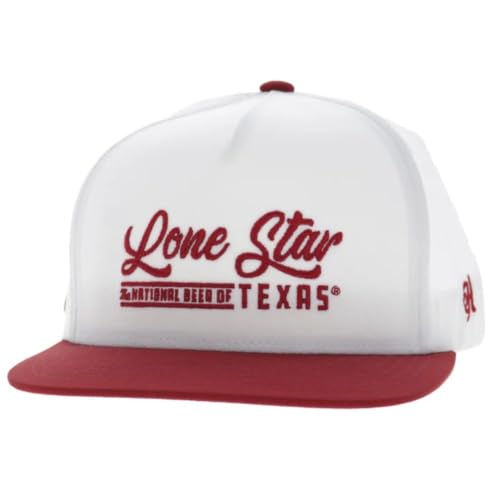 Image of HOOEY Lone Star Beer Patch Trucker Hat for Men, Adjustable Snapback Mesh Baseball Cap, 5-Panel Western Work Hat