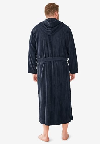 KingSize Men's Big & Tall Tall Terry Velour Hooded Maxi Robe2