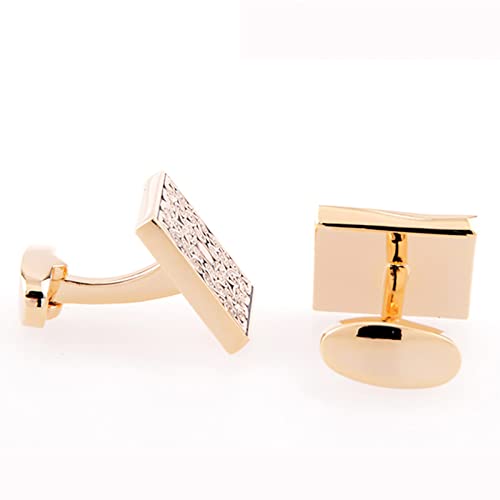 Manchetknopen Goud Kleur Vierkante Manchetknopen voor Mannen Cadeau Shirt Manchet Knop Retro Bruidegom Bruiloft Manchetknopen Gemelos Manchetknopen, Klassieke Manchetknopenmanchetknopen voor mannen - Image 5