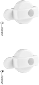 2 Pack Replacement Andersen Screen Door Latch Compatible with Andersen Screen Door Lock, Fits for Anderson Sliding Door Latch, Andersen French Wood Hinged Screen Doors, Patio Door - White