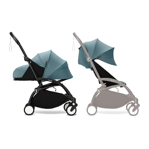 Stokke(ストッケ)【公式】【セット商品】【パリ発】【カスタマイズ可能】新生児~22㎏ YOYO3(ヨーヨー) ベビーカー ブラックフレーム/ニューボーンパック & 6+ カラーパック アクア ファッション カスタマイズ 瞬時に開閉・肩掛け・コンパクト収納 A型 B型 スターターセット