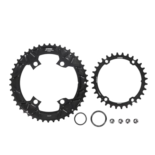 DJC Stone 110bcd Round Double Chainring for Shimano 105 R7100 UT R8100 DA R9200 R9100 Ultegra R8000 105 R7000 R9000 Road Bike 56-42T 55-40T 54-40T 53-39T 52-36T 50-34T 48-33T 46-32T(Round 48-33T) by DJC Components - Image 5