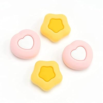 GeekShare Cute Silicone Joycon Thumb Grip Caps, Joystick Cover Compatible con Nintendo Switch/OLED/Switch Lite, 4PCS - Cream Heart | Ya disponible en tu tienda friki favorita! En mundofriki.es!