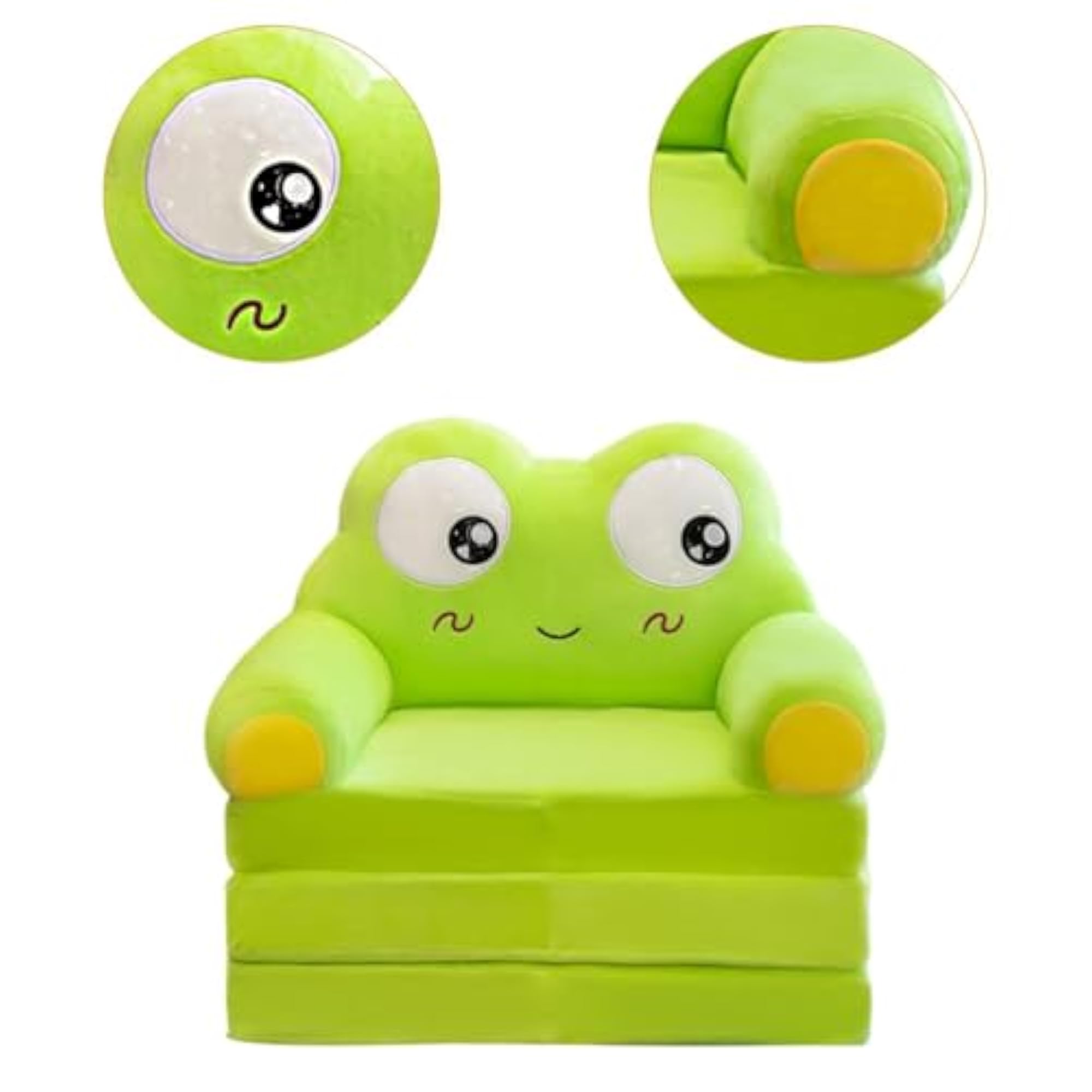 Kids Fold Out Cute Couch Chair for Playroom & Bedroom
