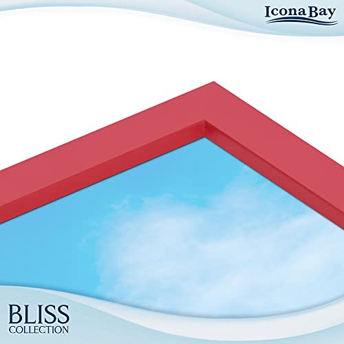 Icona Bay 4X6 Red Picture Frame, Modern Style Wood Composite Frame, Table Top Or Wall Mount, Bliss Collection #TOP2