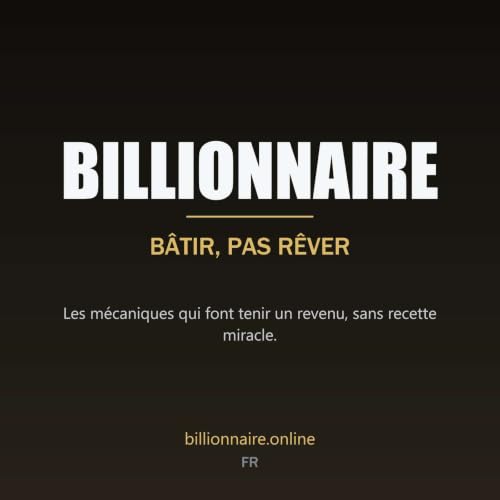 『Billionnaire - B&acirc;tir, pas r&ecirc;ver』のカバーアート