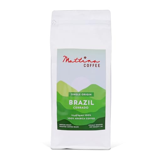 Mattina Brazil Cerrado Single Origin Coffee Beans 100% Arabica Medium Roast 1 kg