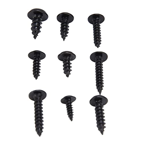 FLEXMAN 380 Teiliges Selbstbohrendes Schraubenset, Schwarzer Kohlenstoffstahl Bohrschrauben Selbstschneidend, Schrauben Sortiment für Stahlblech, Aluminium, Kunststoff Geeignet
