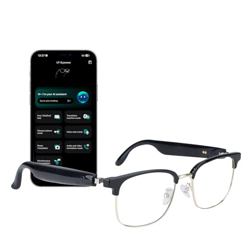 Smart Audio Bluetooth Glasses, Color-Change Lenses, Open Ear Speakers, 5 H Playtime, Hands Free Calls/Music, Smart Glasses for Men & Women, Wearable Tech Glasses for Traveling, Working, Enjo