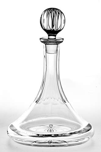 Crystal Ships Decanter - Ship Captains Decanter - 32 oz. - With Stopper - Classic Clear - Made in Europe - By Barski