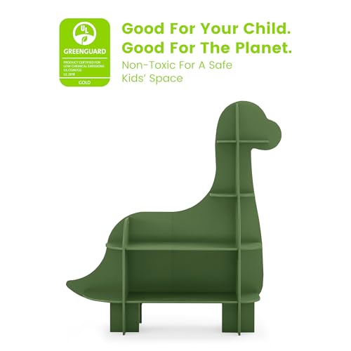 Delta Children Dinosaur Bookcase - Greenguard Gold Certified, Fern Green - image 4