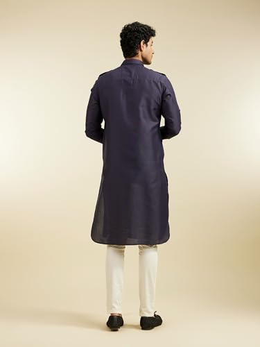 Image of DIWAS BY MANYAVAR Men's Art Silk Solid Pathani Kurta (1pc)