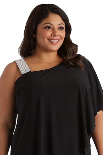 Image of R&M Richards Women's Asymmetrical Elegance Cocktail Dress