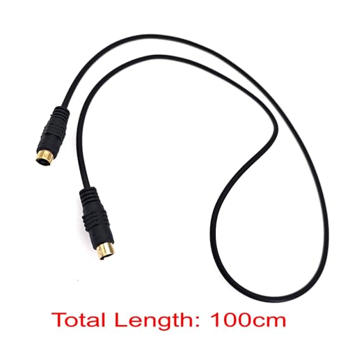JZK 1m 4-poliges S-Videokabel Stecker auf Stecker SVHS 4 pin S-Videokabel, vergoldet, 4P TV-AV-Anschluss, S-VHS-Kabel für Fernseher, HDTV, DVD, Videorecorder, Camcorder, Spielekonsole