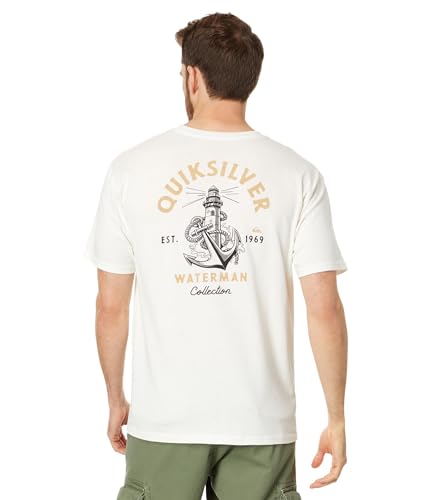 T-shirt Quiksilver Anchors Away en coton blanc léger avec motif ancre marine