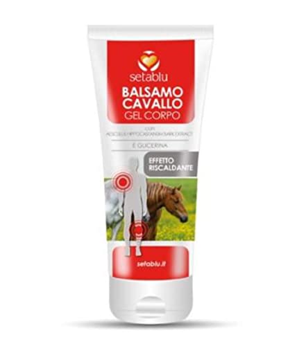 Setablu Balsamo di Cavallo Gel Effetto Riscaldante – Gel Massaggio Muscolare con Estratto di Ippocastano e Glicerina, Sollievo Articolare e Muscolare, Made in Italy – 100ml