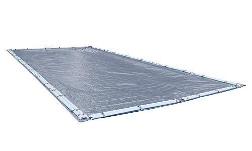Pool Mate 16 x 32 ft Blue Winter Pool Cover for Inground Pools, 5 ft Overlap (21 x 37 ft Cover Size), Solid 7 x 7 Scrim, 2.2 oz/yd2, 8-Year Warranty, Style: 461632RPM