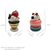 ZNWSRY Miniature Cat Figurines - Cute Chocolate Pudding Cat and Macaroon Cat Sculpture for Shelf, Desk Decoration - Funny Desk Accessories