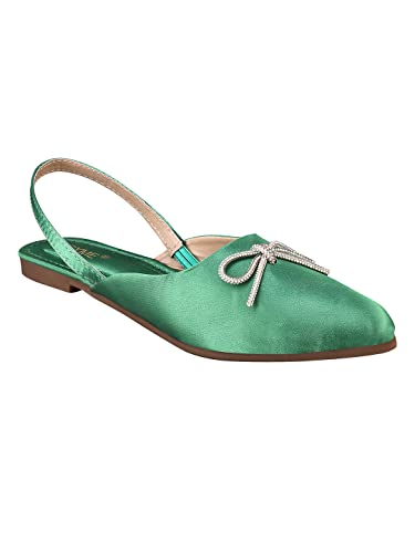 Image of TRYME Trending Stylish Pointed Toe Mules Comfortable Flat Fancy Casual Bellies Mules Sandal for Womens and Girls