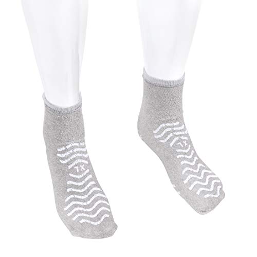 Cardinal Health™ Terry Out Double Tread Patient Safety Slippers, Gray, X-Large