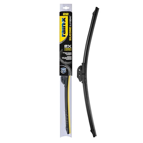 Image of RainX Silicone Supreme Windshield Wiper Blade 22 inch - Heavy Duty Silicone Squeegee, Extreme Weather Resistance & All-Season Performance, Streak-Free Beam Technology, Quick Install (Pack of 1)