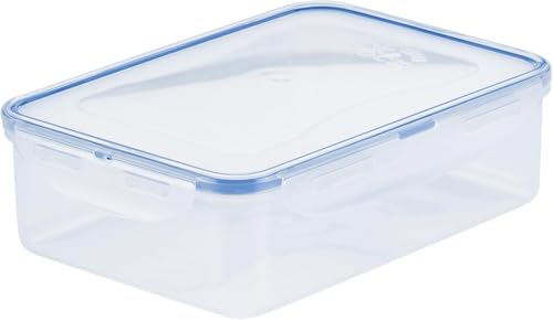 Image of LocknLock Airtight Food Containers With Lid | Leak Proof, BPA Free Plastic Container For Kitchen Storage | Microwave Safe| Fresh Fruits,Vegetables Containers for Fridge Organizer - Rectangle, 1.6L