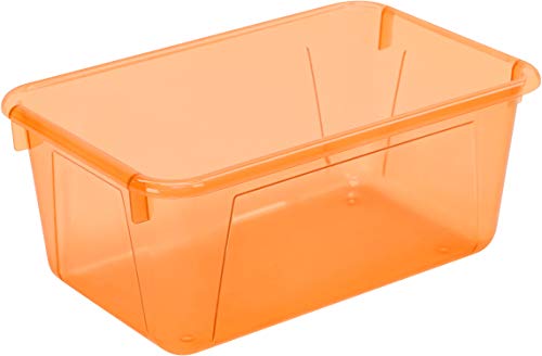 Storex Small Cubby Bin, 12.2 x 7.8 x 5.1 Inches, Candy Orange, 5-Pack (62479U05C) by Storex - Image 2