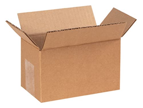 Image of Secure Seal - 7x4x4 Inches Pack of 100 Corrugated Cardboard Packing Shipping Mailing Moving Carton Boxes