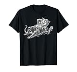 Fantasía Amante Armored Zarigüeya Caballero Medieval Diseño Camiseta