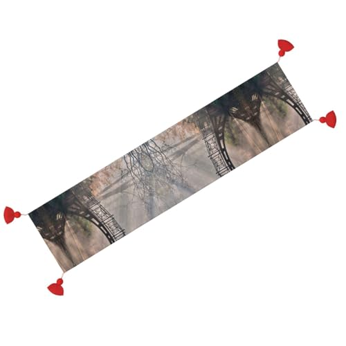 Chemin de table paysage lin parfait pour votre repas de Noël - 3