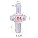 10Pcs 7mm/0.28in One Way Inline Check Valve PP Material Barb Hose Inline Non Return Valve for Fuel, Oil, Water, Air,for Fish Tank, Industry Equipment(Transparent)