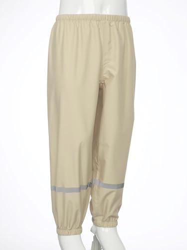 YiZYiF Unisex Girls Boys Water Resistant Rain Pants Waterproof and Windproof Outdoor Rain Trousers 2-12 Years4