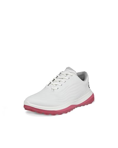 ECCO Women's Lt1 Spikeless Golf Shoes, White Bubblegum, 38 EU