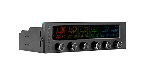 Thermaltake Commander F6 RGB LCD 6 Channel Single 5.25'' Bay Fan Controller AC-024-BN1NAN-A1