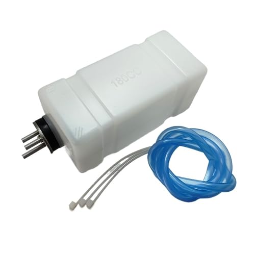 DingMotuo 180ml/258ml Methanol Engine Fuel Tank for RC Model Boat, Plastic Oil Bottle for 18-25 Grade Engines(180ml)