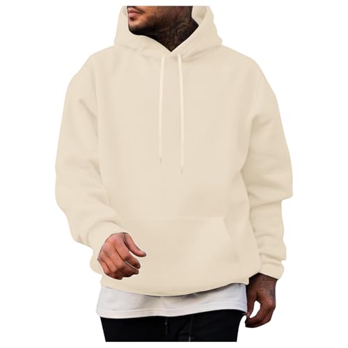 Mens Hoodies Pullover Fleece Casual Hooded Collar Sweatshirts Winter Warm Long Sleeve Streetwear Hoodies for Men with Pockets3