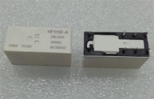 Relé HF115F-A 230-1ZS3AF para reparar averías en placas de control de 230V CA 8 pines