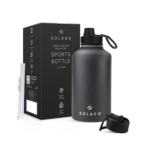 SOLARA Insulated Water Bottle 2000ml, Hot Water Bottle, Thermosteel Water Bottles for Travel, Home, Office, School, Gym, Adults, Water Bottle Hot and 