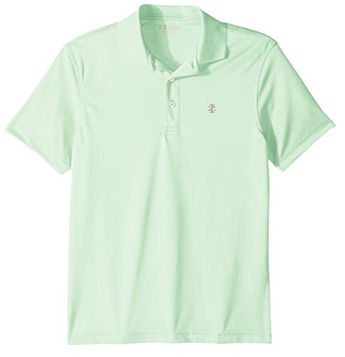 IZOD Men's Performance Golf Grid Polo, Green Ash Legacy 1, Large