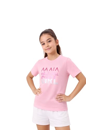 Image of KlothoMAIA Volleyball Graphic T-Shirt Girls' Sequin & Print T-Shirt - Sparkle, Style & Everyday Comfort