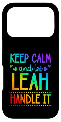 Keep Calm And Let Leah Handle It Chill �t�@�[�X�g�l�[�� �X�}�z�P�[�X iPhone 17 Pro �p