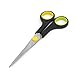 Aexit Home Office Hand Tools Black Yellow Plastic Handle Stainless Shears & Scissors Steel Scissors