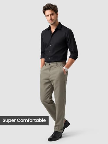 Image of Beyoung Men's Japanese Pants | Slouchy Fit 4 Pocket Classic Trousers for Men | Lightweight & Wrinkle-Resistant Formal Wear