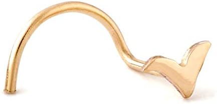 Nose Ring Stud, 14K Gold Nose Piercing, Tiny Gold Nose Pin, Bird Stud Piercing/Earring for Ear Lobe, Nostril, Tragus, Helix or Cartilage, Handmade Jewelry