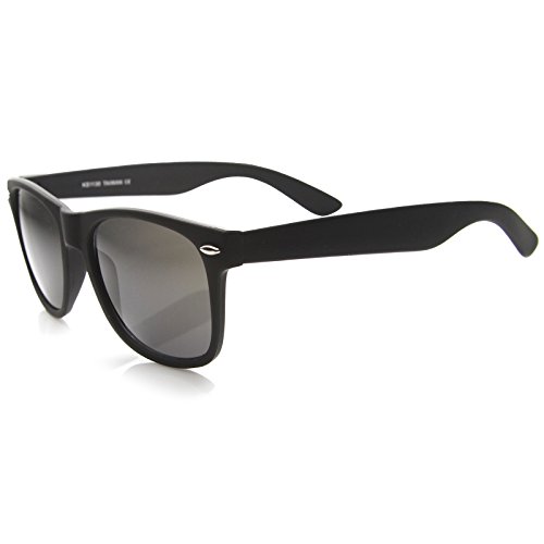 zeroUV Iconic Rubber Coated Wide Temples Square Lens Horn Rimmed Sunglasses 54mm3