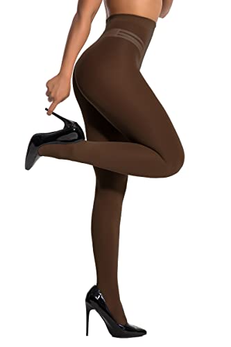 Image of HONENNA Semi Opaque Silky Women Pantyhose Tights, 20+ Colors Invisibly Toe Reinforced 60 Den Size A-E