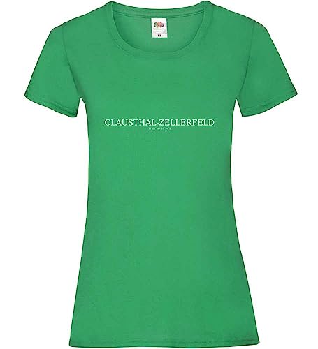 Clausthal-zellerfeld - Camiseta para mujer, verde, XXL