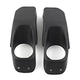 Liru 1 Pair Front Side Fog Lamp Bezel Cover Light Bumper ABS Black Car for Jeep Wrangler 2013-2017