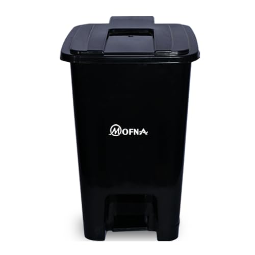 Image of mofna Bio Medical Plastic Pedal Dustbin, Plastic Pedal Dustbin, Bio Medical Waste Bin Garbage Waste Dustbin For Home,College And School,Organisation,Malls And Restaurant (15 Liter, Black)