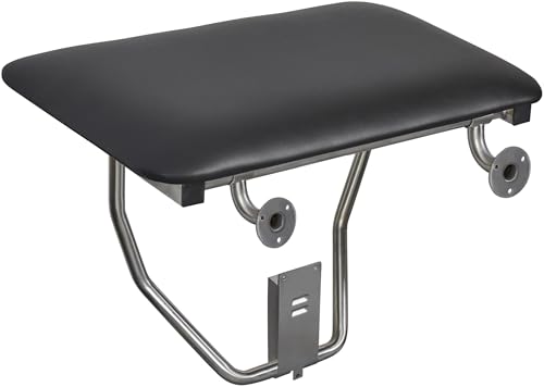 Seachrome 30" Wall Mount White Padded Folding Shower Bench Seat for Inside Shower by Seachrome - Image 4